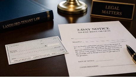 Legal papers on desk